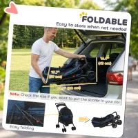 PawHut Foldable Pet Stroller for Small Dogs and Cats with 4 Wheels, Mesh Windows, Brake, Removable Pad, Storage Tray, Dark Blue(m-6)