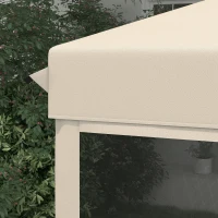 Outsunny 10' x 10' Pop Up Canopy Tent with Mesh Sidewalls, Height Adjustable, Transport Carrying Bag for Backyard Garden Patio(m-8)