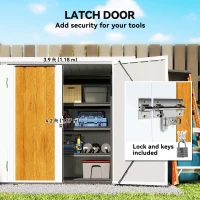 Outsunny 5' x 3' Metal Garden Storage Shed, Tool House with Double Doors for Backyard, Patio, Lawn(m-5)