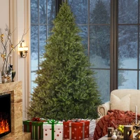HOMCOM 12ft Hinged Artificial Christmas Tree with Foldable Stand, Easy Assembly, Xmas Tree for Home Office Holiday, Green(m-2)