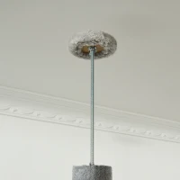 PawHut 4-Tier Floor to Ceiling Cat Tree, Tall Cat Tower with Scratching Post, Plush Padding, Toy Ball, Cat Condo for Indoor Cats, Light Grey(m-9)