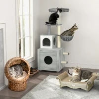 PawHut Cat Corrugated Paper Scratching Bed Pad Board Toy Pet Furniture with Catnip Brown(m-9)