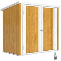 Outsunny 5' x 3' Metal Garden Storage Shed, Tool House with Double Doors for Backyard, Patio, Lawn(m-11)