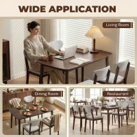 HOMCOM 5-Piece Dining Table Set for 4, Mid-Century Modern Kitchen Table and Chairs, Light Gray(m-8)