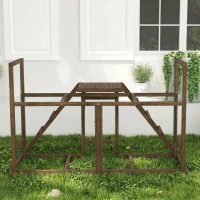 PawHut Chicken Activity Play Set with Multiple Chicken Perches, Swing, Ladder, Platform for 3-4 Chickens, Coffee(m-8)