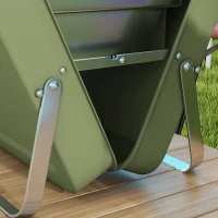 Outsunny Metal Suitable-Style Portable BBQ Grill - Green(m-9)