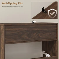 HOMCOM Shoe Cabinet with 2 Flip Drawers Narrow Shoe Storage Cabinet with Top Shelf for Entryway Hallway Coffee(m-10)