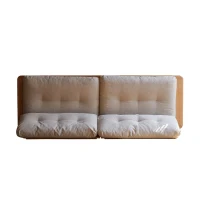 Oversized Storage Sofa with Cotton-Linen Upholstery, Spacious Wood Sofa with Removable Washable Cushions, 108″ L x 37.5″ W x 29.5″ H, Orange(m-10)