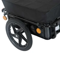 Aosom Bicycle Cargo Trailer with Removable Box and Waterproof Cover, Bike Wagon Trailer with Two 16in Wheels(m-10)