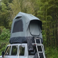 Inflatable Truck Roof Tent with Electric or Hand Pump, Quick-Setup Camping Tent for Overland Trips, 86.5″ L x 57″ W x 52.5″ H, Black+ Gray(m-7)