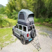 Inflatable Truck Roof Tent with Electric or Hand Pump, Quick-Setup Camping Tent for Overland Trips, 86.5″ L x 57″ W x 52.5″ H, Black+ Gray(m-5)
