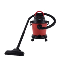 5-Gallon Wet/Dry Shop Vacuum with Stepless Speed Control, 3-In-1 Cleaner with Tower-Buckle Lock, 14″ L x 14″ W x 17.5″ H, Black+Red(m-13)