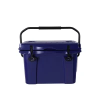 Insulated Portable Hard Cooler with Impact-Resistant Construction, Outdoor Ice Chest for Extended Travel, 21.5″ L x 15.5″ W x 15.5″ H, Blue(m-2)