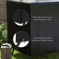 Outsunny 3-Seater Patio Swing Cover, Outdoor Garden Furniture Protection, 85" x 61" x 59", Black(m-5)