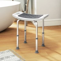 HOMCOM Height Adjustable Shower Chair Padded Bath Seat for Senior,(m-1)