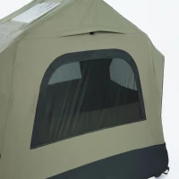 Quick-Setup 2-Person Camping Tent with Electric Pump, Inflatable Rooftop Tent for Car & SUV, 86.5″ L x 57″ W x 52.5″ H, Black+Green(m-8)