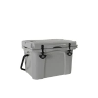 Insulated Portable Cooler with Impact-Resistant Hard Shell, Outdoor Ice Chest for Extended Travel, 21.5″ L x 15.5″ W x 15.5″ H, Grey(m-11)