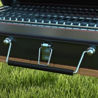 Outsunny Metal Suitable-Style Portable BBQ Grill - Black(m-10)