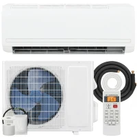 HOMCOM 12000 BTU Mini Split Air Conditioner, 22 SEER2 115V Inverter AC Unit Cools up to 750 Sq.Ft, Complete Installation Kit(m-11)