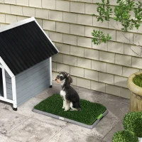 PawHut Artificial Grass Pee Pad for Dogs Potty Training, 26" x 16", 2 Packs, Green(m-1)