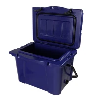 Insulated Portable Hard Cooler with Impact-Resistant Construction, Outdoor Ice Chest for Extended Travel, 21.5″ L x 15.5″ W x 15.5″ H, Blue(m-11)