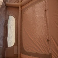 Inflatable Camping Tent with Hand Pump & Inflatable Beam Frame, Waterproof Cabin Tent for 4-8 People, 157.5″ L x 118″ W x 78.5″ H, Beige(m-8)