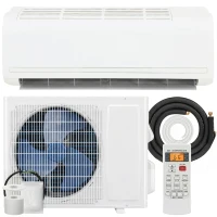 HOMCOM 12000 BTU Mini Split Air Conditioner, 22 SEER2 115V Inverter AC Unit Cools up to 750 Sq.Ft, Complete Installation Kit(m-1)