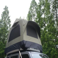 Quick-Setup 2-Person Camping Tent with Electric Pump, Inflatable Rooftop Tent for Car & SUV, 86.5″ L x 57″ W x 52.5″ H, Black+Green(m-5)