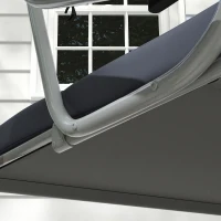 Outsunny 3-Seat Outdoor Patio Swing Canopy Chair, Converting Flat Bed with Adjustable Shade, Cushions, Cup Holder, Dark Grey(m-9)