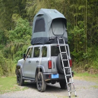 Inflatable Truck Roof Tent with Electric or Hand Pump, Quick-Setup Camping Tent for Overland Trips, 86.5″ L x 57″ W x 52.5″ H, Black+ Gray(m-4)