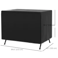 Outsunny 3-Seater Patio Swing Cover, Outdoor Garden Furniture Protection, 85" x 61" x 59", Black(m-3)