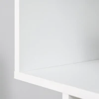 HOMCOM 76" 6-Tier Geometric Wooden Bookcase S Shaped Storage Display Bookshelf Modern shelf Open Concept Living Room Home Office Furniture, White(m-11)