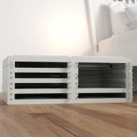 HOMCOM Portable Wardrobe, Foldable Storage Organzier with 5 Compartments, 1 Hanging Rod, Magnet Doors, White(m-13)