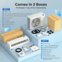 HOMCOM 12000 BTU Mini Split Air Conditioner, 22 SEER2 115V WIFI Enabled Inverter AC Unit Cools up to 750 Sq.Ft(m-8)
