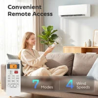 HOMCOM 12000 BTU Mini Split Air Conditioner, 22 SEER2 115V WIFI Enabled Inverter AC Unit Cools up to 750 Sq.Ft(m-6)