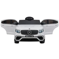 Aosom 12V Toddler Ride On Car with Remote Control, Mercedes Benz AMG GLC63S Coupe, Electric Car with 2 Speed, MP3 Player, Light, Horn, Songs, Suspension, White(m-16)