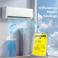 HOMCOM 23000 BTU Mini Split Air Conditioner, 22 SEER2 230V WIFI Enabled Inverter AC Unit Cools up to 1500 Sq.Ft(m-4)