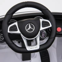 Aosom 12V Toddler Ride On Car with Remote Control, Mercedes Benz AMG GLC63S Coupe, Electric Car with 2 Speed, MP3 Player, Light, Horn, Songs, Suspension, White(m-10)