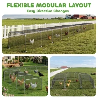 PawHut Extra Long Chicken Tunnel for Outside, 354" x 39" Galvanized Steel Chicken Run for 10-15 Chickens or Ducks(m-7)