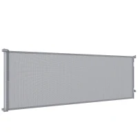PawHut Retractable Dog Gate, 41" Tall,  Extends to 122" Wide, Mesh Pet Gate with Single Hand Operation, for Stairs, Doorways(m-2)