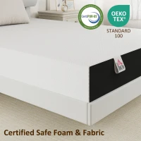 HOMCOM Full Mattress 8 Inch Memory Foam Mattress in a Box, Pressure Relief & Lumbar Support, CertiPUR-US Certified, Medium Firm(m-7)
