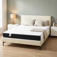 HOMCOM Queen Mattress 8 Inch Memory Foam Mattress in a Box, Pressure Relief & Lumbar Support, CertiPUR-US Certified Medium Firm(m-10)