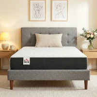 HOMCOM Twin Mattress 8 Inch Memory Foam Mattress in a Box, Pressure Relief & Lumbar Support, CertiPUR-US Certified, Medium Firm(m-1)