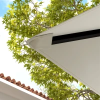 Outsunny 10' x 10' Gazebo Canopy Replacement Cover, Garden Gazebo Roof Replacement, UPF30+, TOP COVER ONLY, Grey(m-9)
