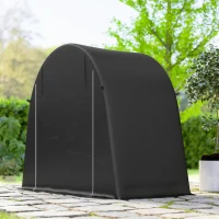 Outsunny 8' x 4' Portable Shed, Waterproof Bike Tent with Roll-up Zipper Door and Galvanised Metal Frame for Bike, Garden Tools(m-10)
