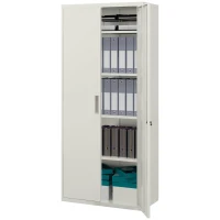 HOMCOM 71" Tall Garage Cabinet, Metal Storage Cabinet with 2 Doors, 4 Adjustable Shelves for Home Office, Study, Garage, White(m-2)