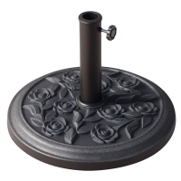 Outsunny 18" Round Resin Umbrella Base Stand, Bronze
