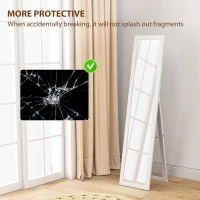 HOMCOM 15" x 62" Full Length Mirror for Bedroom, Free Standing Dressing Mirror, Wall Mirror for Living Room, White(m-7)