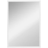 HOMCOM 20" x 28" Bathroom Mirror for Wall, Rectangular Mirror for Living Room, Bedroom, Entryway, White(m-11)