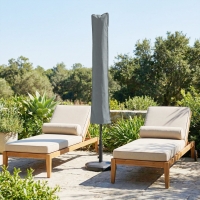 Outsunny Parasol Cover, Patio Cantilever Cover, Banana Umbrella Cover with Zipper, Grey